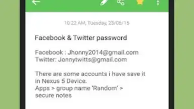 Captura de tela de Secure Notes 5