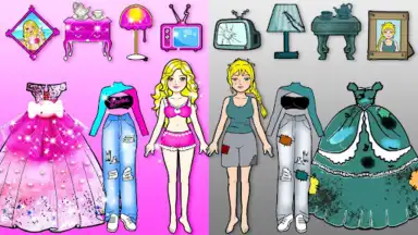 Captura de tela de Chibi Doll Dress Up DIY Games 2