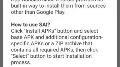 Captura de tela de Split APKs Installer (SAI) 4