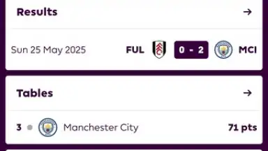 Captura de tela de Premier League - Official App 9