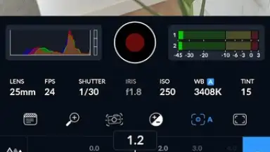 Captura de tela de Blackmagic Camera 6