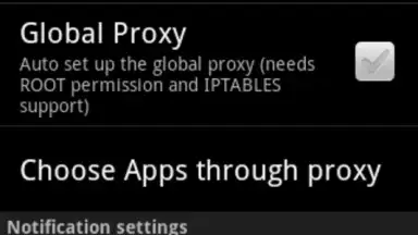 Captura de tela de ProxyDroid 2