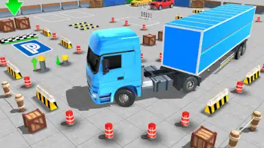 Captura de tela de Real Euro Truck Parking Games 5