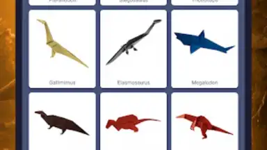 Captura de tela de Origami dinosaurs paper shapes 2