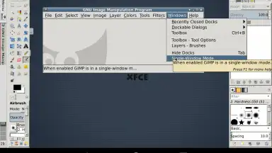 Captura de tela de GIMP Inkscape 4