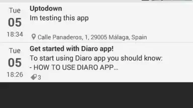 Captura de tela de Diaro 4