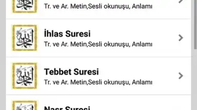 Captura de tela de Namaz Sureleri ve Dualar 7