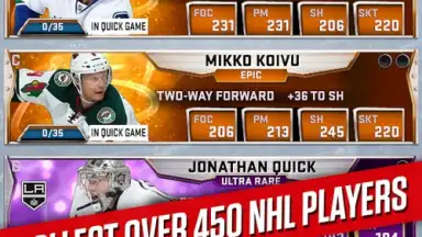 Captura de tela de NHL SuperCard 11