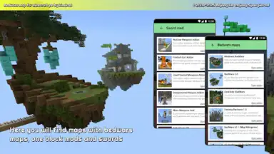 Captura de tela de bedwars map for minecraft pe 3