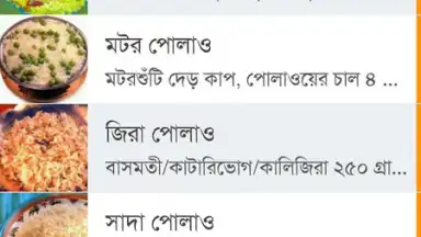 Captura de tela de Bangla Recipes 11