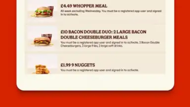 Captura de tela de Burger King App: Food & Drink 3