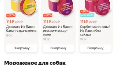 Captura de tela de Yandex.Lavka 4
