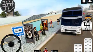 Captura de tela de Coach Bus Driving - Bus Games 1