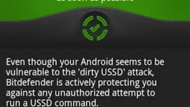 Captura de tela de Bitdefender USSD Wipe Stopper 1