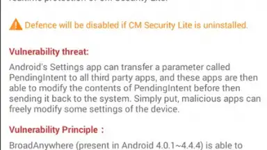 Captura de tela de CM Security Lite 3