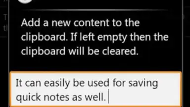 Captura de tela de Clipboard Contents 1