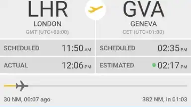 Captura de tela de Flightradar24 16