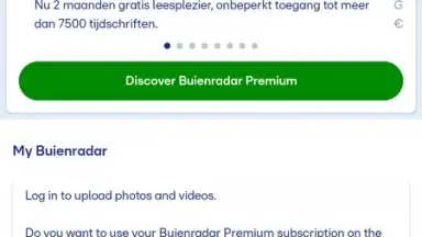 Captura de tela de Buienradar 25
