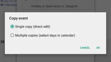 Captura de tela de aCalendar 3