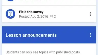 Captura de tela de Google Classroom 10