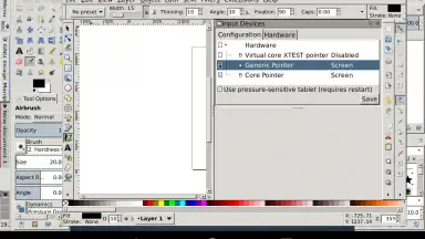 Captura de tela de GIMP Inkscape 2