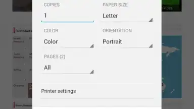 Captura de tela de Canon Print Service 4
