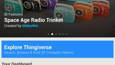 Captura de tela de Thingiverse 8