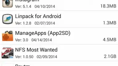 Captura de tela de Manage Apps (App 2 SD) 7