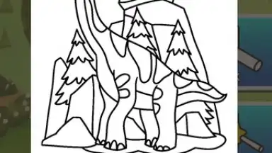 Captura de tela de Dino Coloring Game 1