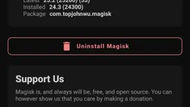 Captura de tela de Magisk Manager 1