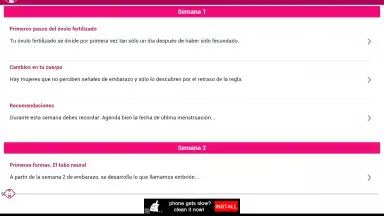 Captura de tela de Semanas Embarazo 13