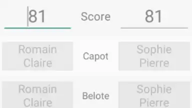 Captura de tela de Belote Score 2