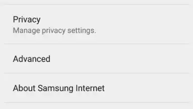Captura de tela de Samsung Internet Lite/Go 6