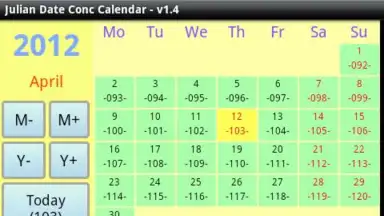 Captura de tela de Julian Date Conv Calendar 2