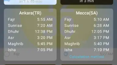 Captura de tela de 1Muslim: Prayer times, Azan 6