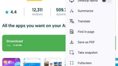 Captura de tela de Opera Browser 21