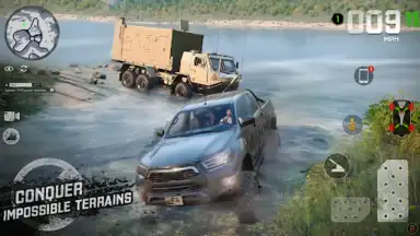 Captura de tela de offroad SUV jeep 4x4 driving 1