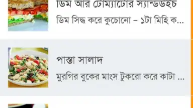 Captura de tela de Bangla Recipes 14