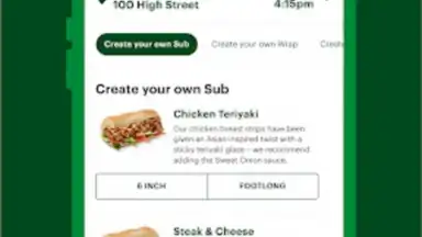 Captura de tela de Subway® - Official App 4