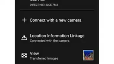 Captura de tela de Imaging Edge Mobile 4