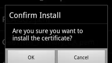 Captura de tela de Android Certificate Installer 3