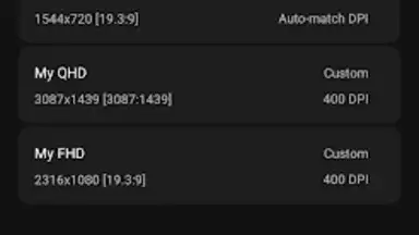 Captura de tela de Pixels: Resolution+DPI Changer 3
