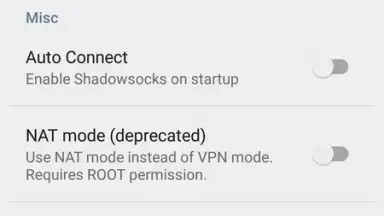 Captura de tela de Shadowsocks 6