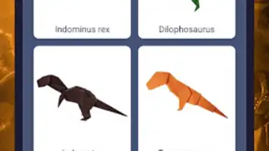 Captura de tela de Origami dinosaurs paper shapes 11