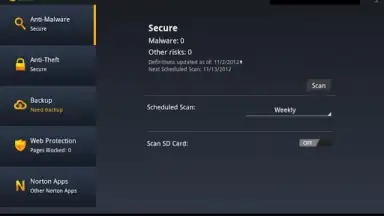 Captura de tela de Norton Mobile Security 3