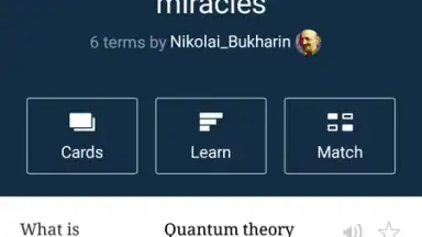 Captura de tela de Quizlet 5