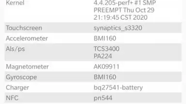 Captura de tela de Device Info HW 5