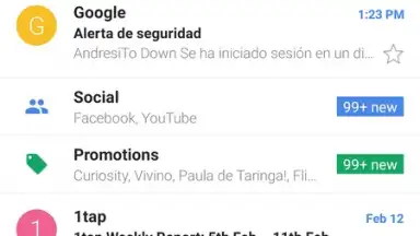 Captura de tela de Gmail GO 7
