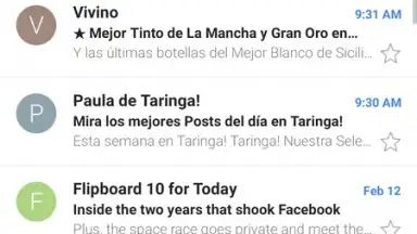 Captura de tela de Gmail GO 4