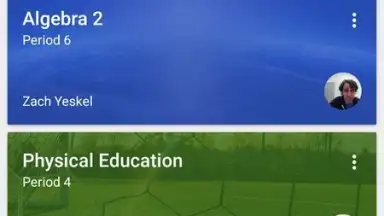 Captura de tela de Google Classroom 9